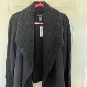 Grace Elements Black Textured Cardigan